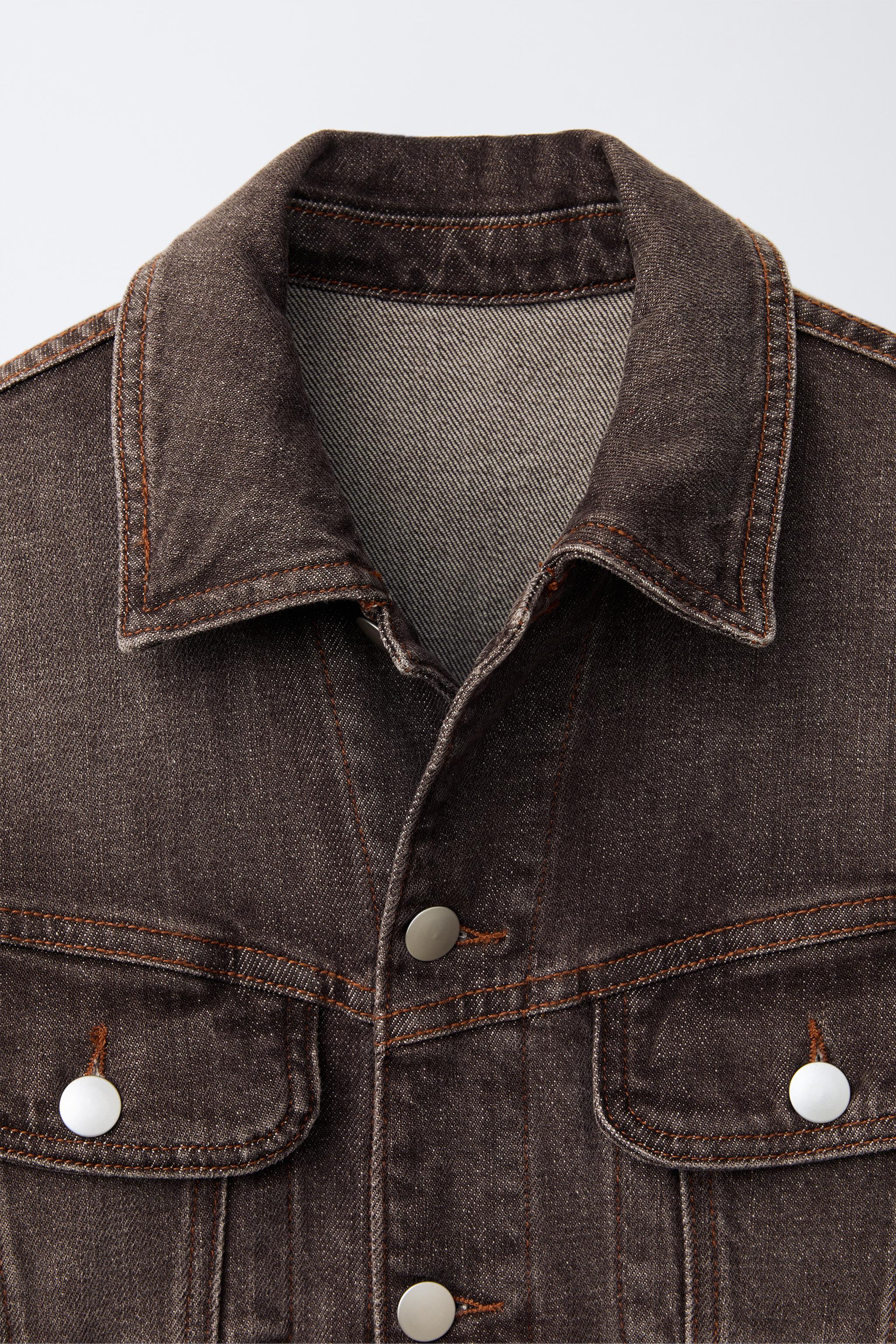 WASHED EFFECT DENIM JACKET